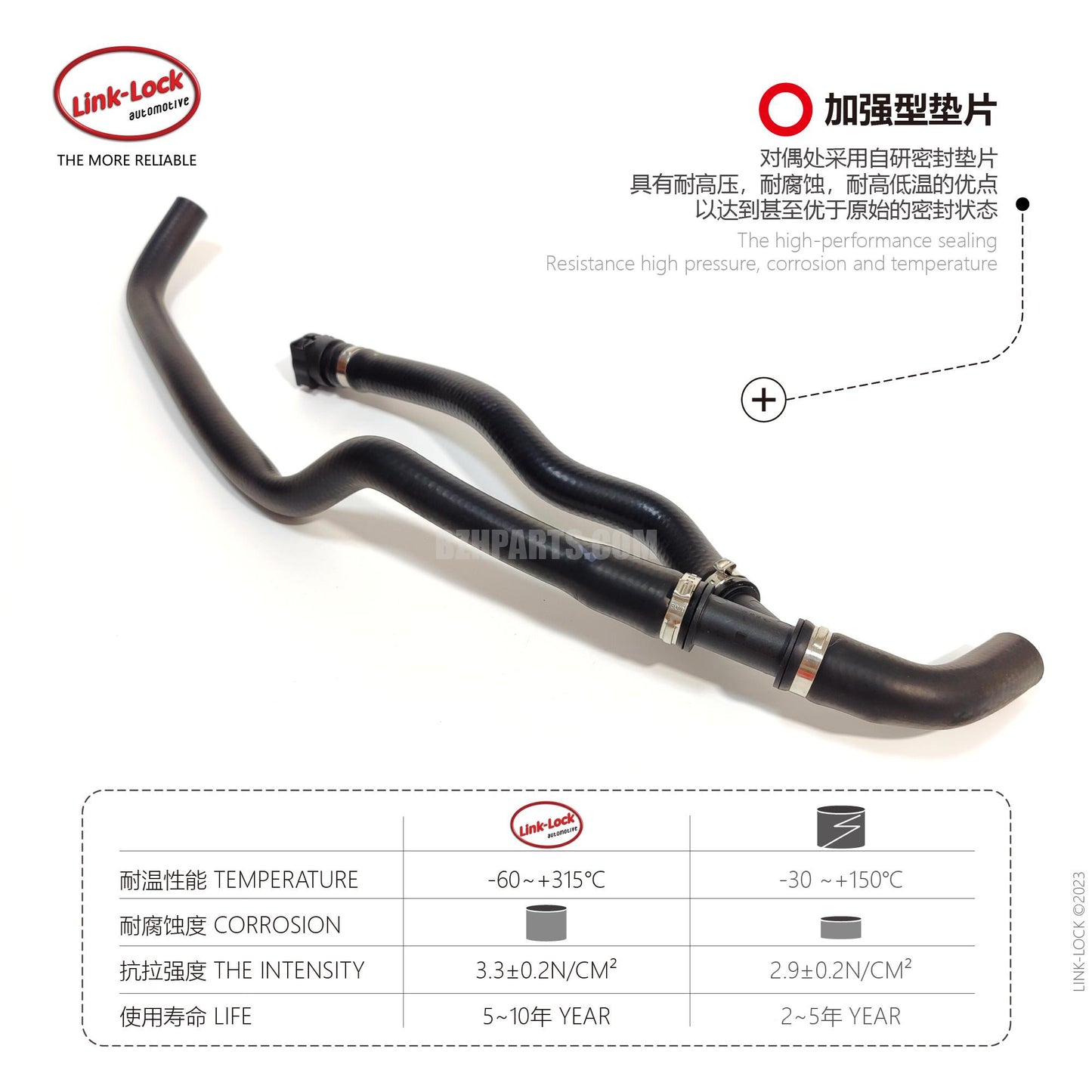 LINK-LOCK Coolant Pipe Water Pump to Cylinder Head Water Pipe 11537556924 For BMW X3 E83