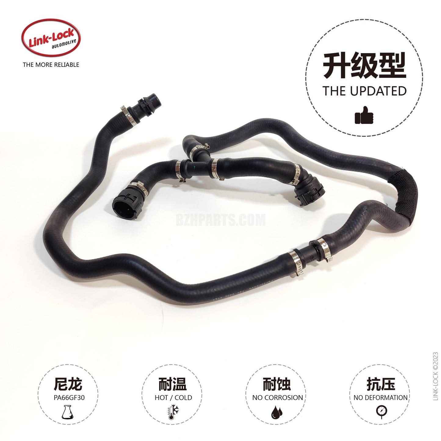 LINK-LOCK Coolant Pipe Secondary Kettle to Thermostat Water Pipe 17127560161 17127542209 for Bmw E60 n52 523I 525I 528I 530I E63 E64 E61