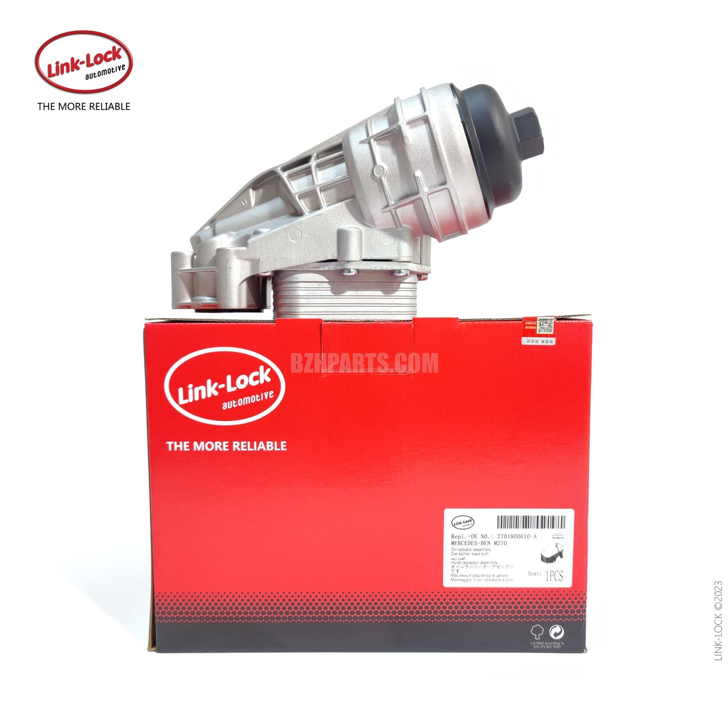 LINK-LOCK 铝制发动机机油滤清器外壳 A2701800610 2701800610 适用于梅赛德斯-奔驰 M270 A180 A200 B200 CLA200 GLA260 CLA260 W246 X156 W176