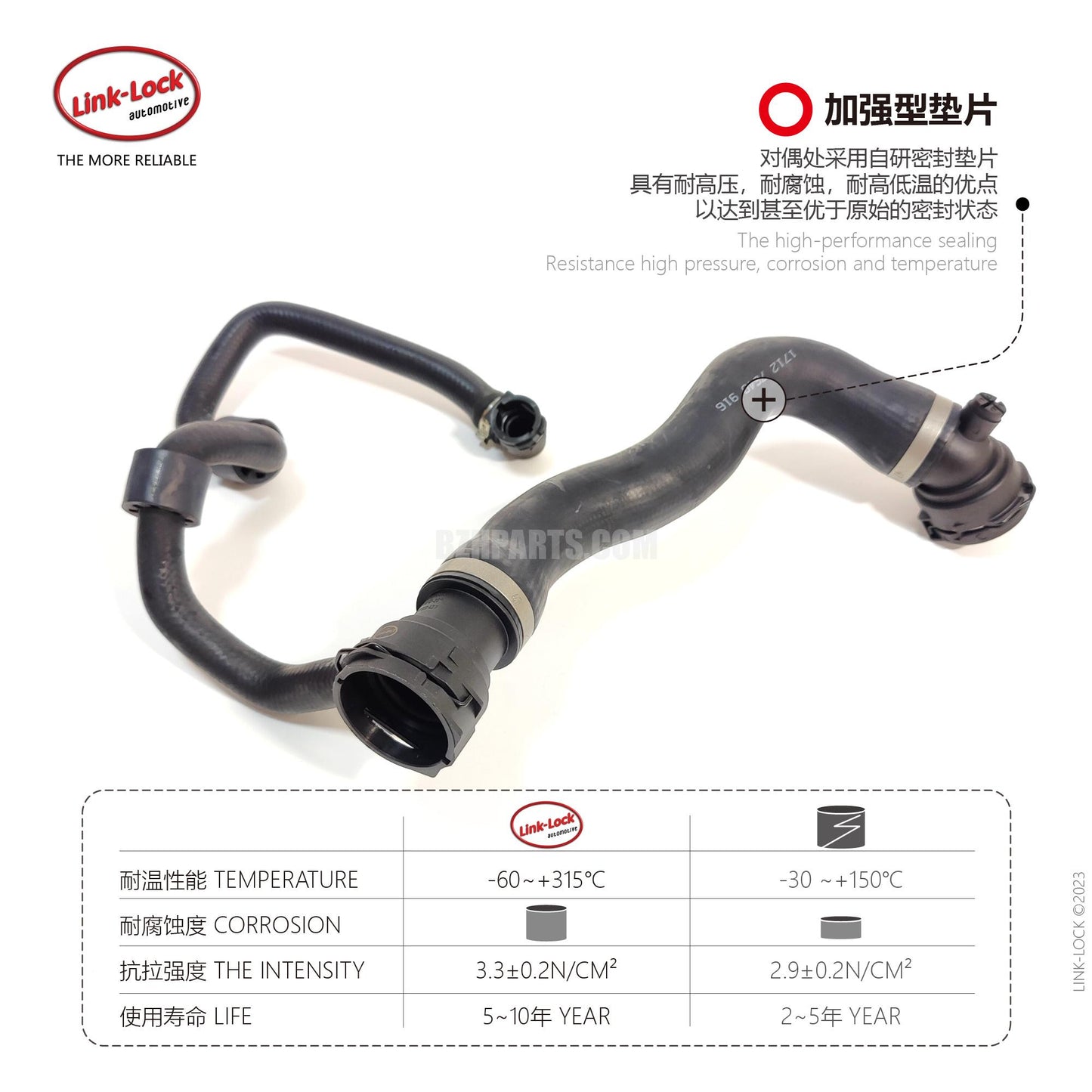 LINK-LOCK Coolant Pipe Water Tank Downcomer 17127640916 Suitable for BMW N20 5 Series F10 f18 f07 525i 528i 520i