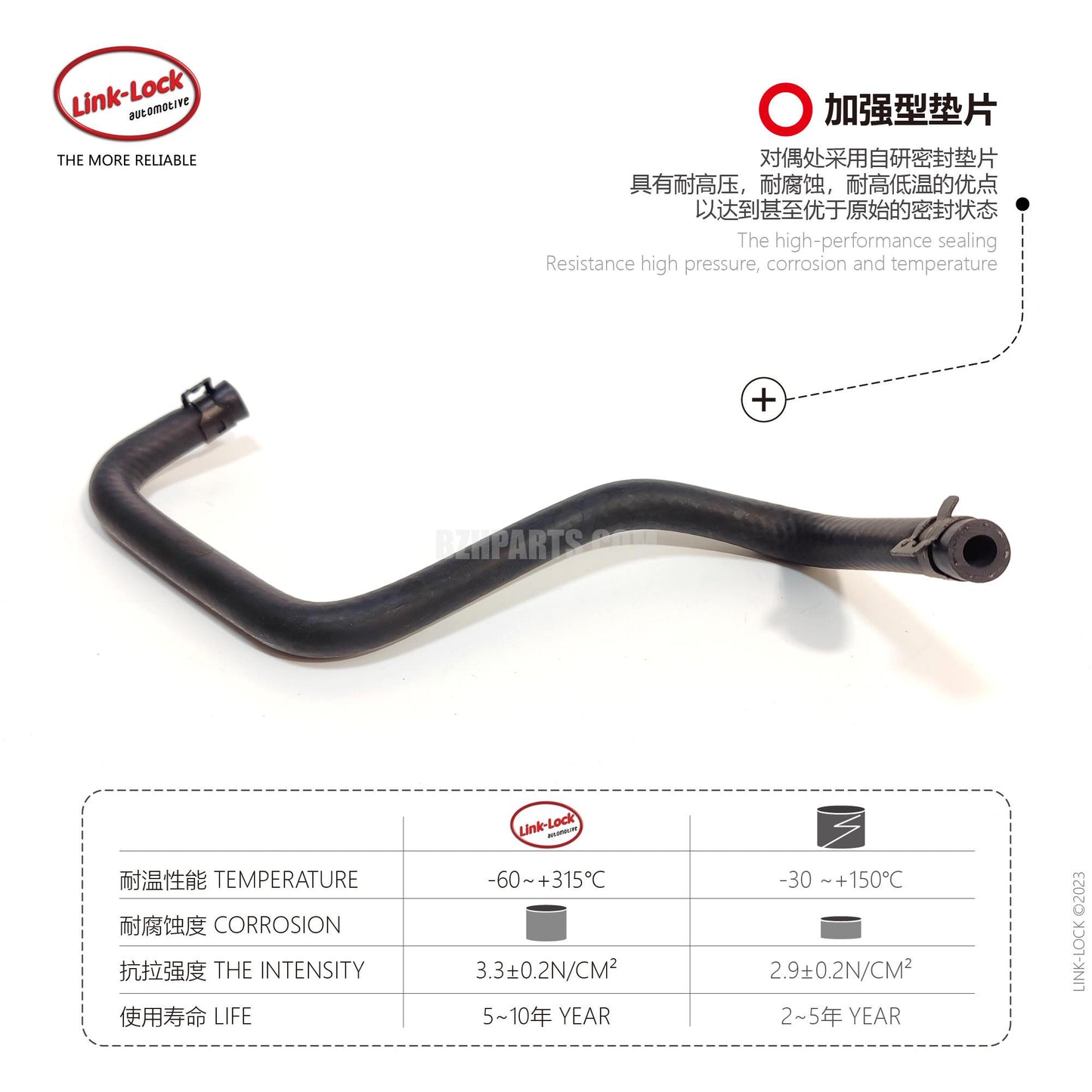 LINK-LOCK Coolant Pipe Secondary Kettle Exhaust Pipe 17129802111 for Mini Mini R60 r61 N18
