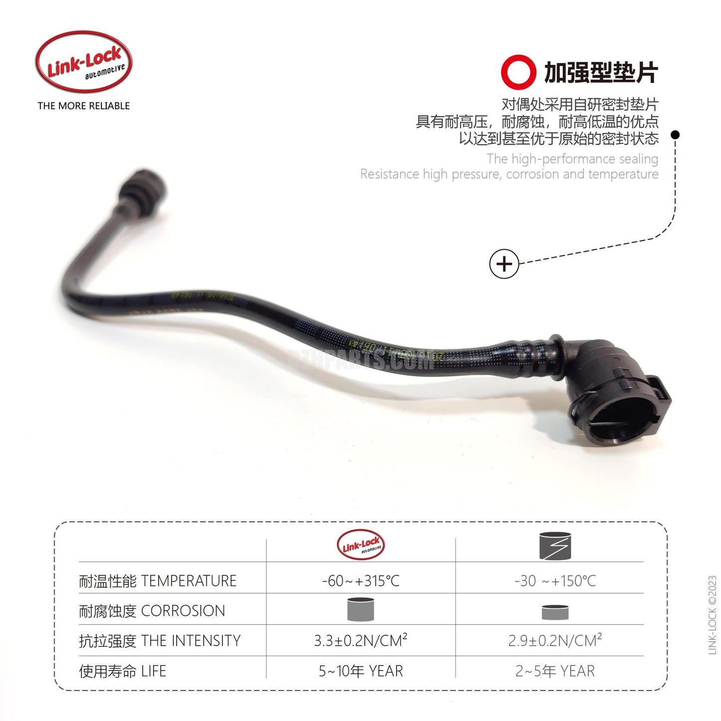 LINK-LOCK Coolant Pipe Small Kettle Exhaust Pipe 17128678495 for BMW 5678 Series B48 b58 g38 g12 g15