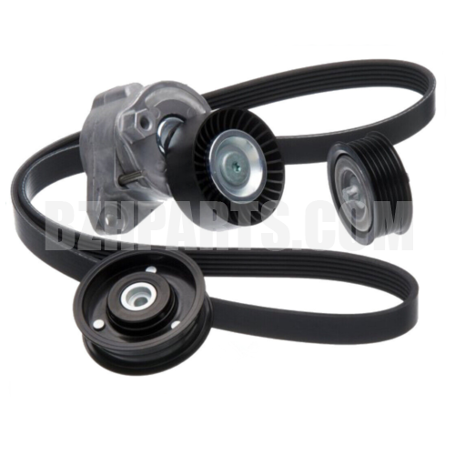 INA 升降轮套件 + 皮带 4 件/2722000270/2722021019/27220221419/0019931896 适用于梅赛德斯奔驰 M272/M273/6PK /