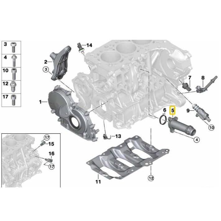 LINK-LOCK UPGADE Aluminum Engine block water hose connector With sealing gasket
11118571141 11114746680 For BMW B37 B38 B48 F20 F45 F39 F56 F55F60