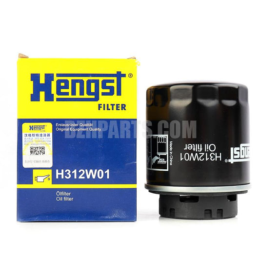 HENGST Oil filter H312W01 Volkswagen import: Shangku 31K8 1.4T 09/08-/Golf 5 1.4T 05/07-/Golf 6 1.4T 10/08-; Audi import: A3 Sportback 8PA 1.4T 09/0