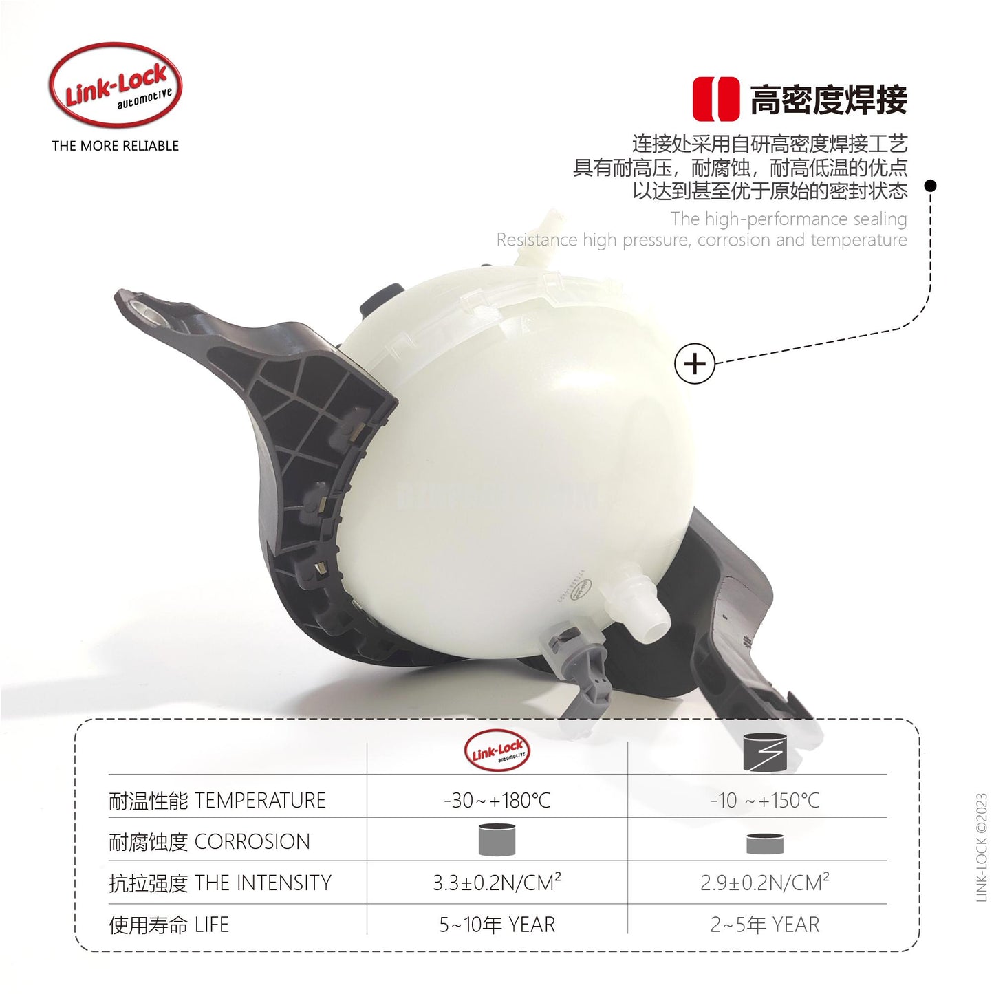 Link-Lock Engine Coolant Kettle 17138614293 17137649733 17137619189 for BMW N20 F18 F07 F10 525i 528gt 520i