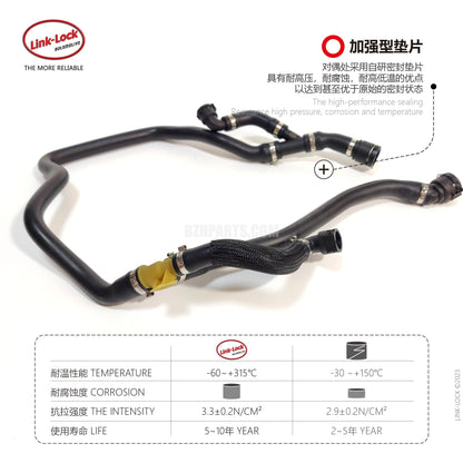 LINK-LOCK Coolant Pipe Secondary Kettle to Thermostat Water Pipe 17127623272 for BMW N55 X5 F15 (08/2012 - 06/2018) X6 F16 (09/2013 - 05/2019)