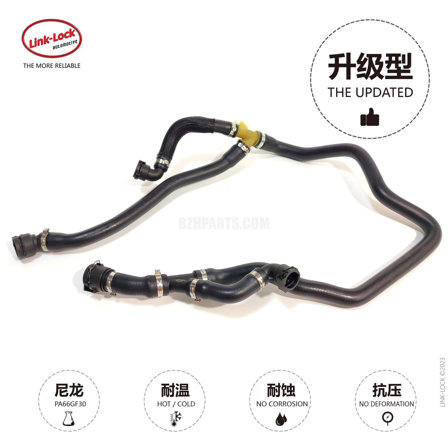 LINK-LOCK Coolant Pipe Secondary Kettle to Thermostat Water Pipe 17127623272 for BMW N55 X5 F15 (08/2012 - 06/2018) X6 F16 (09/2013 - 05/2019)