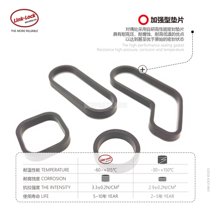 LINK-LOCK Oil Filter Housing & Oil Cooler Gasket Seal Kits 11428643747 11427557010 FKM for Mini N14 N18 Engine Coop.S JCW Cooper Clubman Countryman Coup¡§| R55 R56 R57 R58 R59 R60