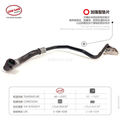 LINK-LOCK オイルラジエーターオイルチューブ 17227584008 N54F01 F02 E71用
