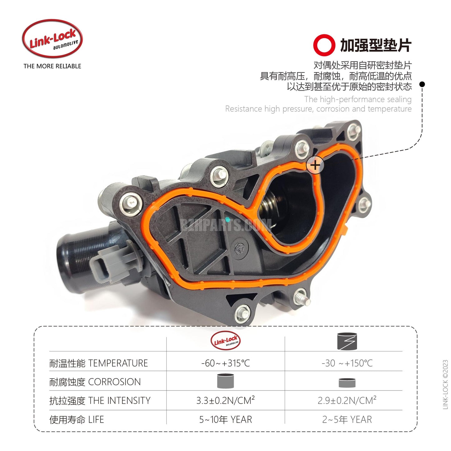 LINK-LOCK Engine Coolant Thermostat Housing A2822030175 2822030175 For Mercedes-Benz M282 A160 B180 GLA200 GLA260 CLA260 CLA200 GLB200 W247 W177 X118