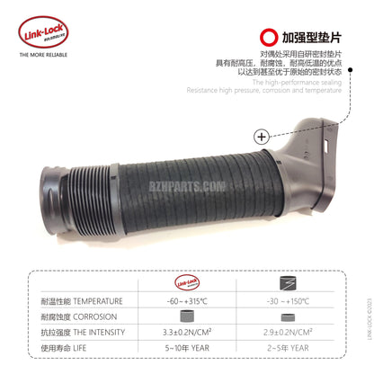 LINK-LOCK Air Intake Tube Cleaner Hose Left A2720903582 2720903582 for Mercedes-Benz M272C260C300E300W204W212