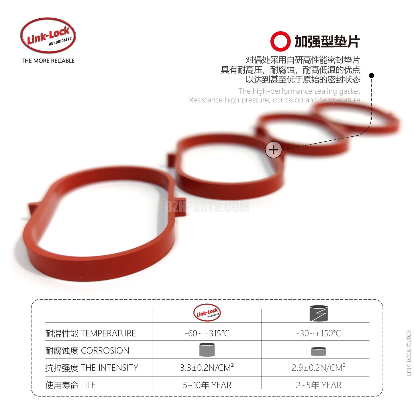 LINK-LOCK 进气歧管垫 FKM2700960180 适用于 270