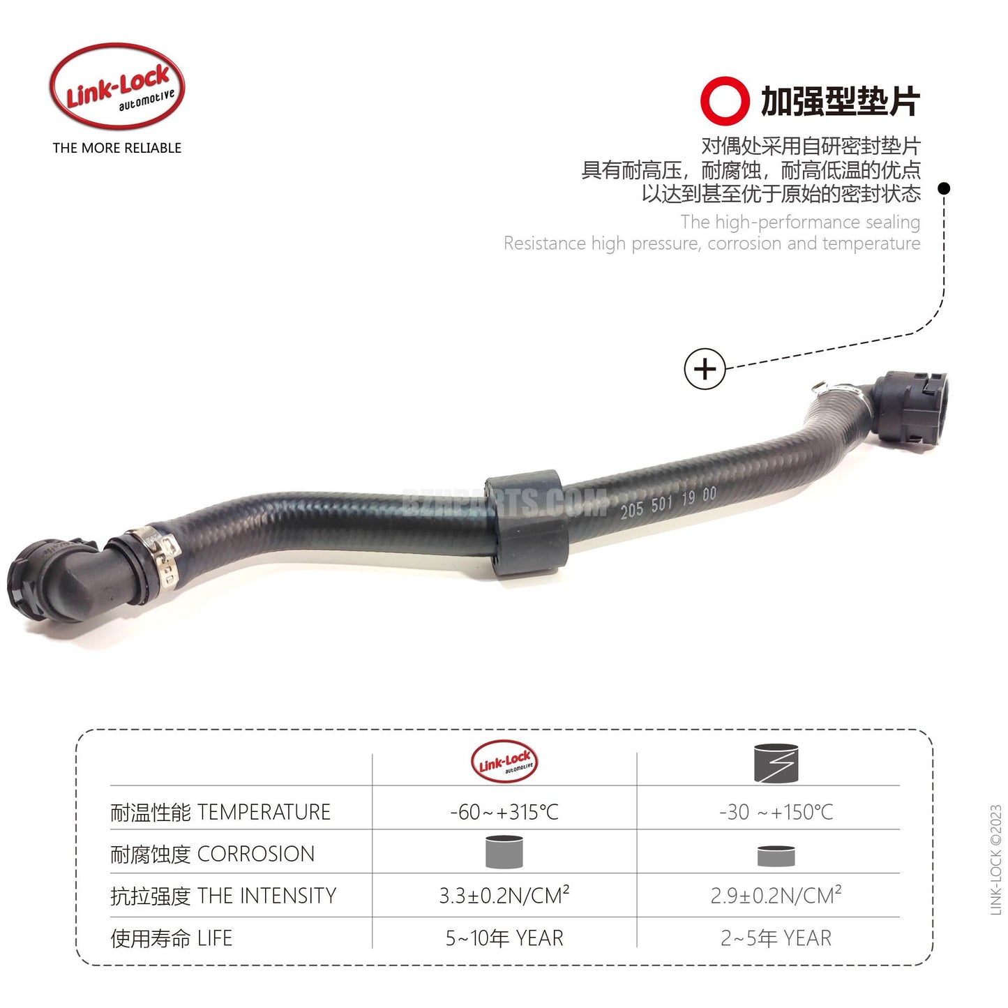 LINK-LOCK Coolant Hose 2055011900 For 205