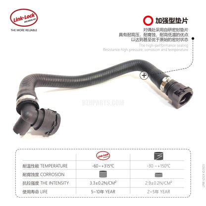 LINK-LOCK 冷却液软管 17127600554 适用于 F20/F21/F22/F23/F30F31/F34/F35/F32/F33