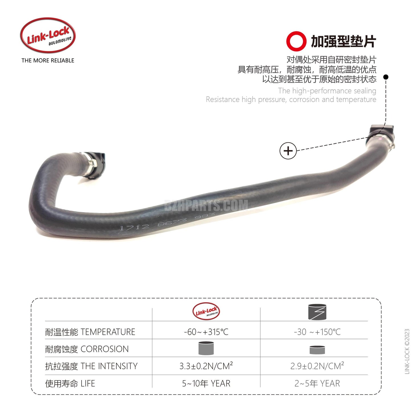 LINK-LOCK Coolant hose 17128673993 For F20 F21 F22 F23 F30 F31 F34 F35 F32 F33 F36