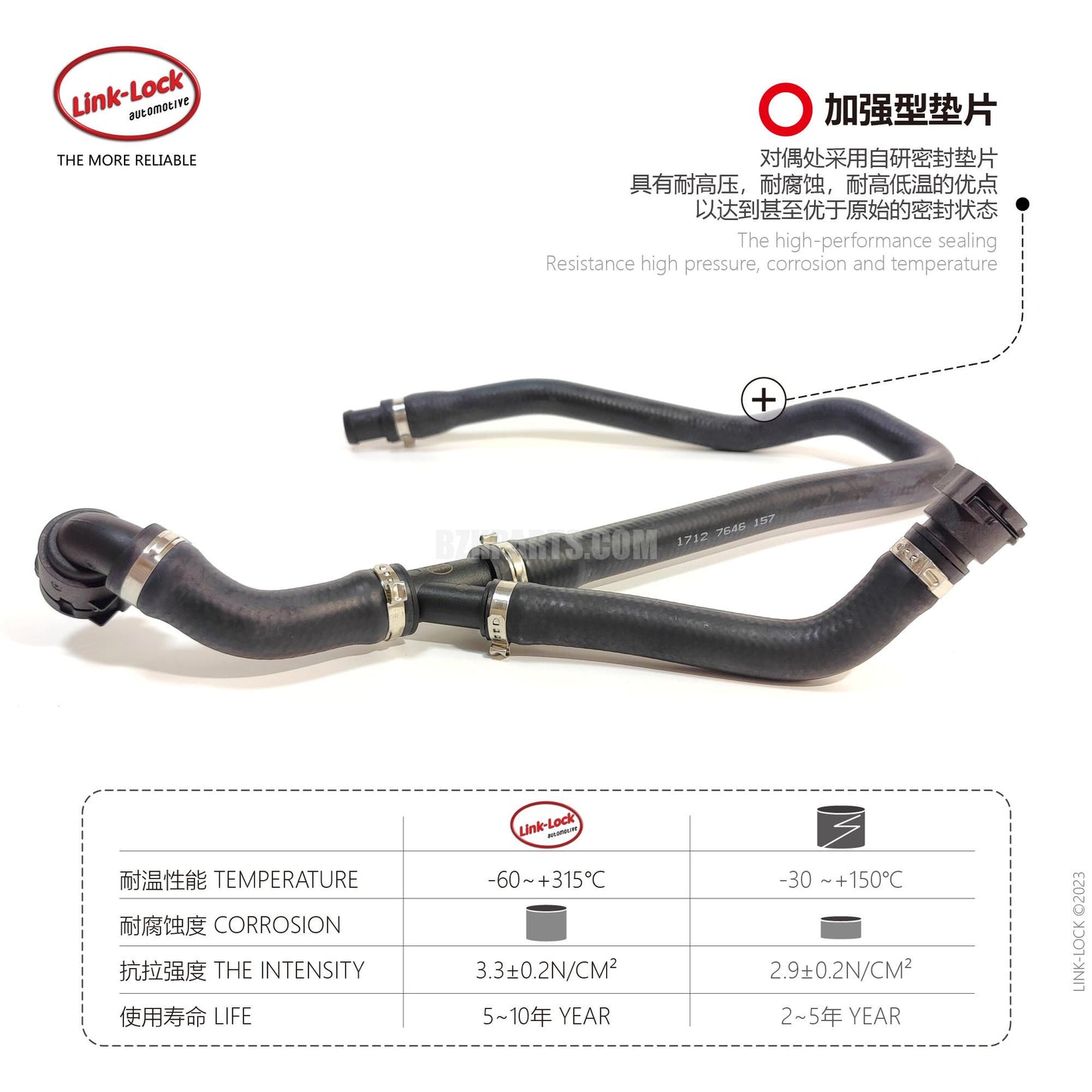 LINK-LOCK coolant hose 17127646157 For X3 F25/X4 F26