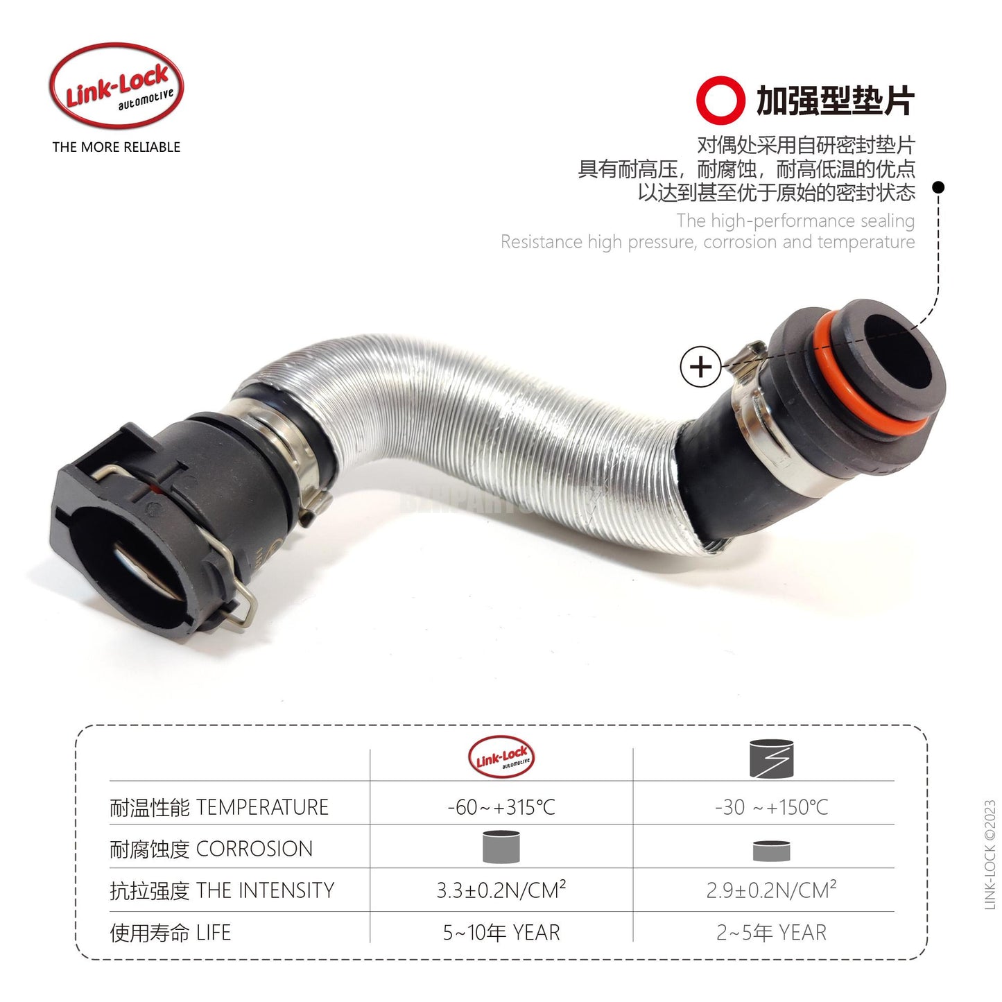 LINK-LOCK Coolant hose 11537572159 For E81/E87/E88/E82/E90E91/E92/E93/E60/E84E85