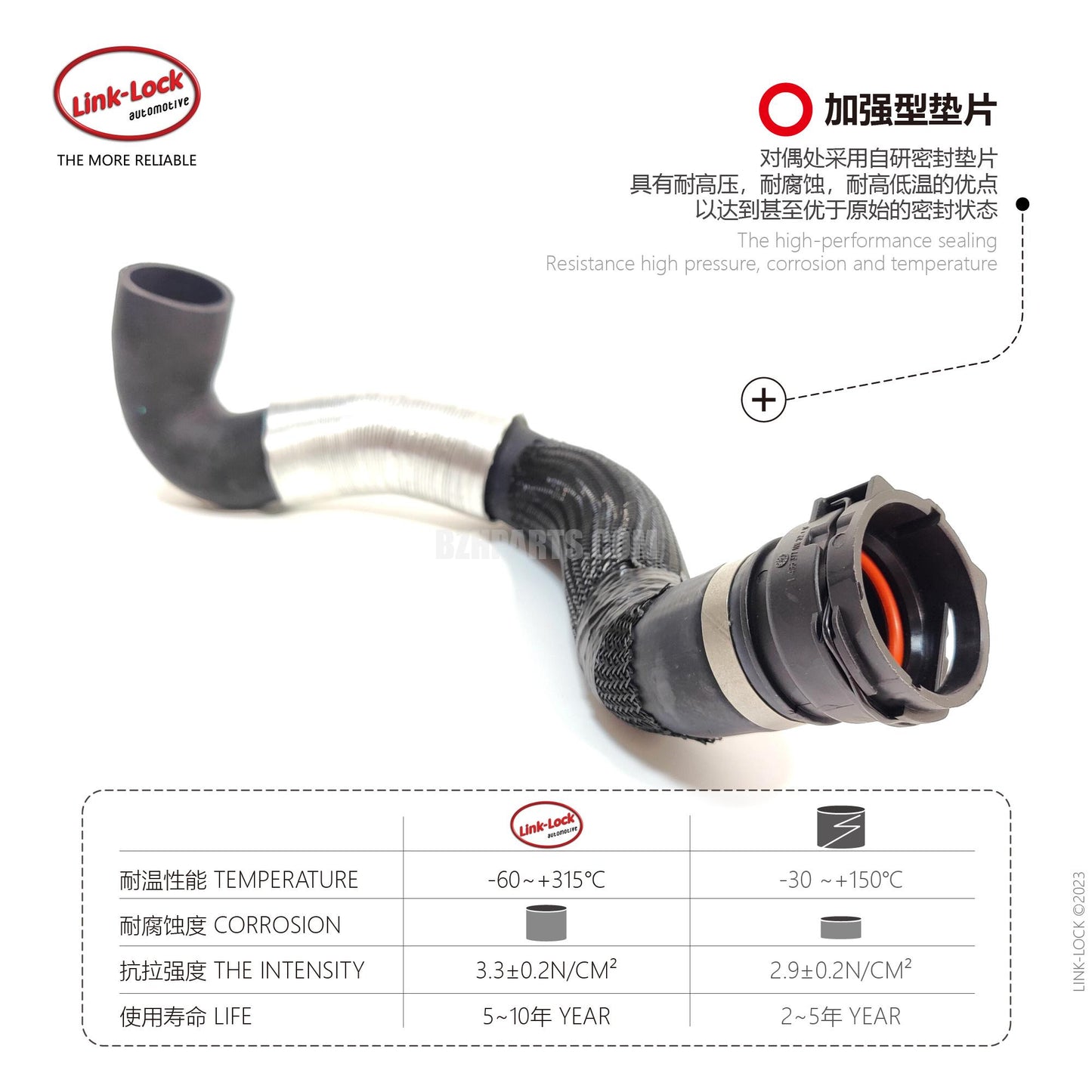 LINK-LOCK クーラント パイプ サーモスタットからウォーター ポンプ パイプ 11537581576 BMW N54 740Li F02 用