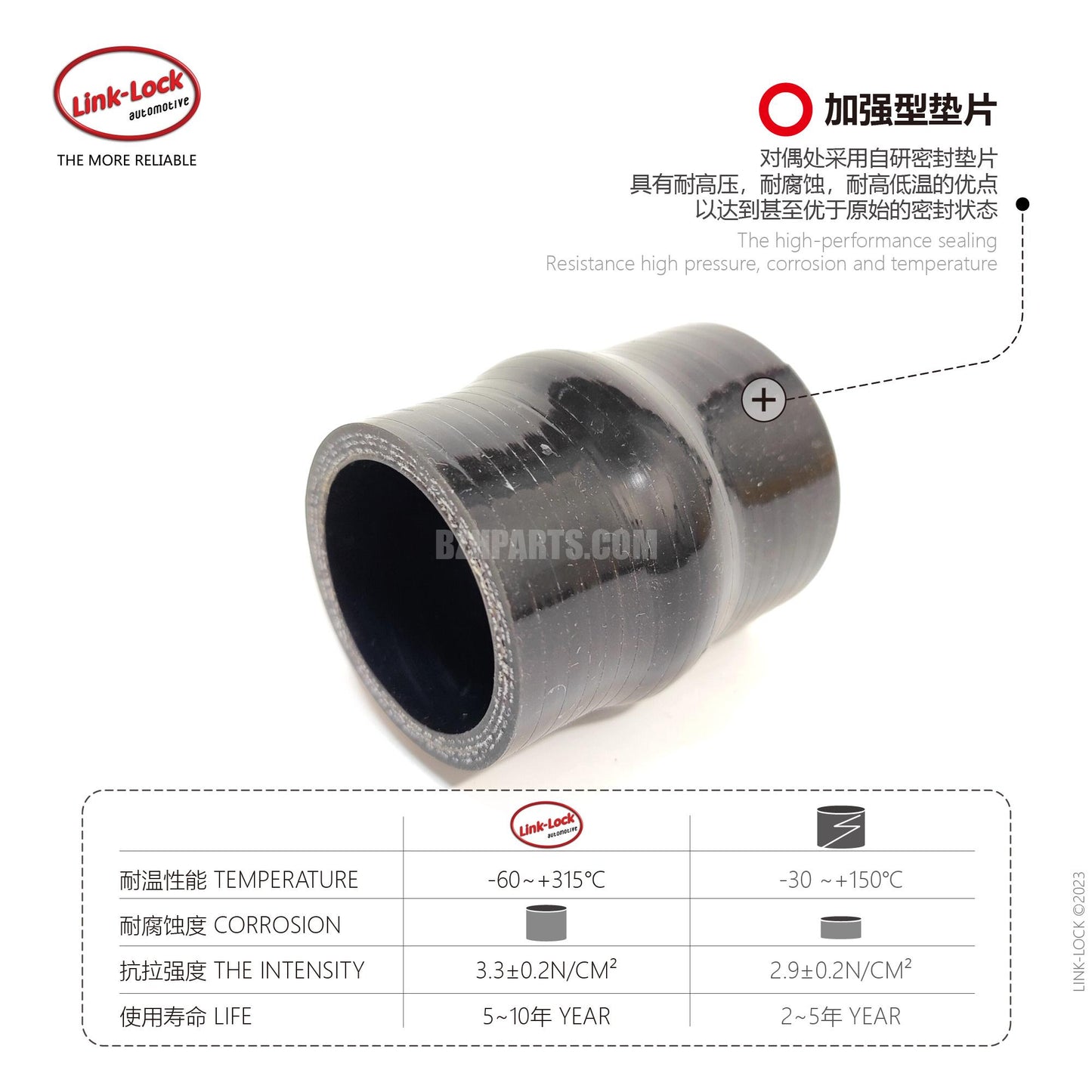 LINK-LOCK Coolant Pipe Water Tank Downcomer 17127610704 Suitable for BMW N52 n55 / 5 Series 7 Series F18 f02