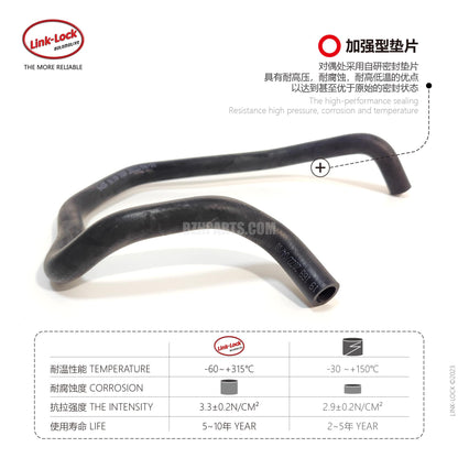 LINK-LOCK Coolant Pipe Air Conditioning Heater Pipe 64539119169 Suitable for BMW 5 Series 7 Series F18 F10 f02