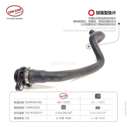 LINK-LOCK Hose-Cylinder head thermostat 11537560363 For X6 E71