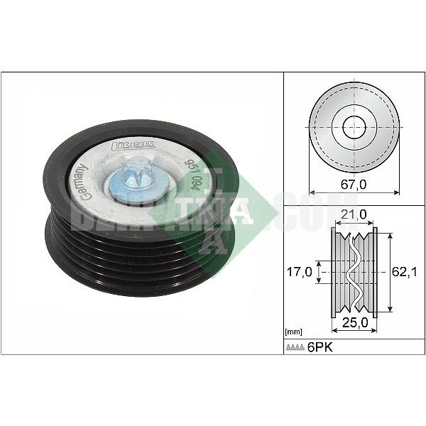 INA idler wheel 2021619 For Mercedes-Benz M271CGI/W204/W212