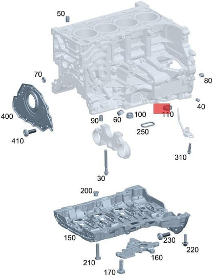 Engine cover oil plugging cap 0009976220 A0009976220 For Mercedes Benz M271 M274 M642 M112 C200 C260 E200 E260 GLK260