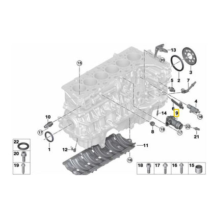 LINK-LOCK UPGADE Aluminum Engine block water hose connector With sealing gasket 11118619408 For BMW B58 F20 F22 F30 F36 F33 F32 G32 G12 M140I M240I 340I 440I 640I 740LI X3 X4