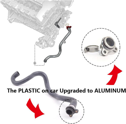 LINK-LOCK 将带有 FKM O 型圈恒温器的铝制冷却液软管升级至发动机 11537603514 适用于宝马 N20 F10 F18 F07 F20 F30 F34 F25 F26 F15 F16