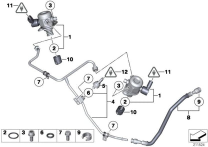 LINK-LOCK High Pressure Pump Adapter 12518638006 For BMW N13 N20 N55 N63 N74 S63 116I 118I 125I 320I 328I 420I 428I 435I 535I 640I 740LI X1 X3 X4 X5 X6 Z4 For MINI N18 R55 R56 R57 R58 R59 R60 R61