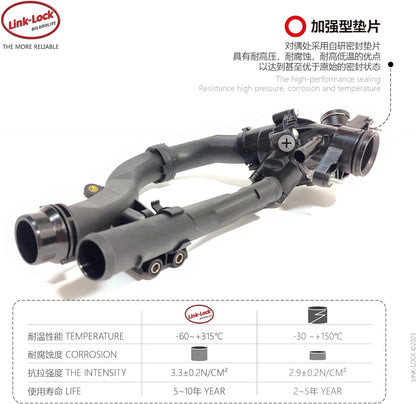 LINK-LOCK Engine Coolant Thermostat Housing A2742000215 2742000215 For Mercedes-Benz M274 C200 C260 E200 E260 GLK260 GLC260 V260 W213 W205 X253 X204