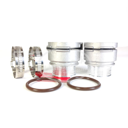 2PCS Coolant Hose Connector Upgrade Aluminum With FKM O-ring 17127531768 17127619684 17127580955 17127520668 17127565780 17127596838 17127531769 17127537745 11537500733 For BMW N20N46N54N42