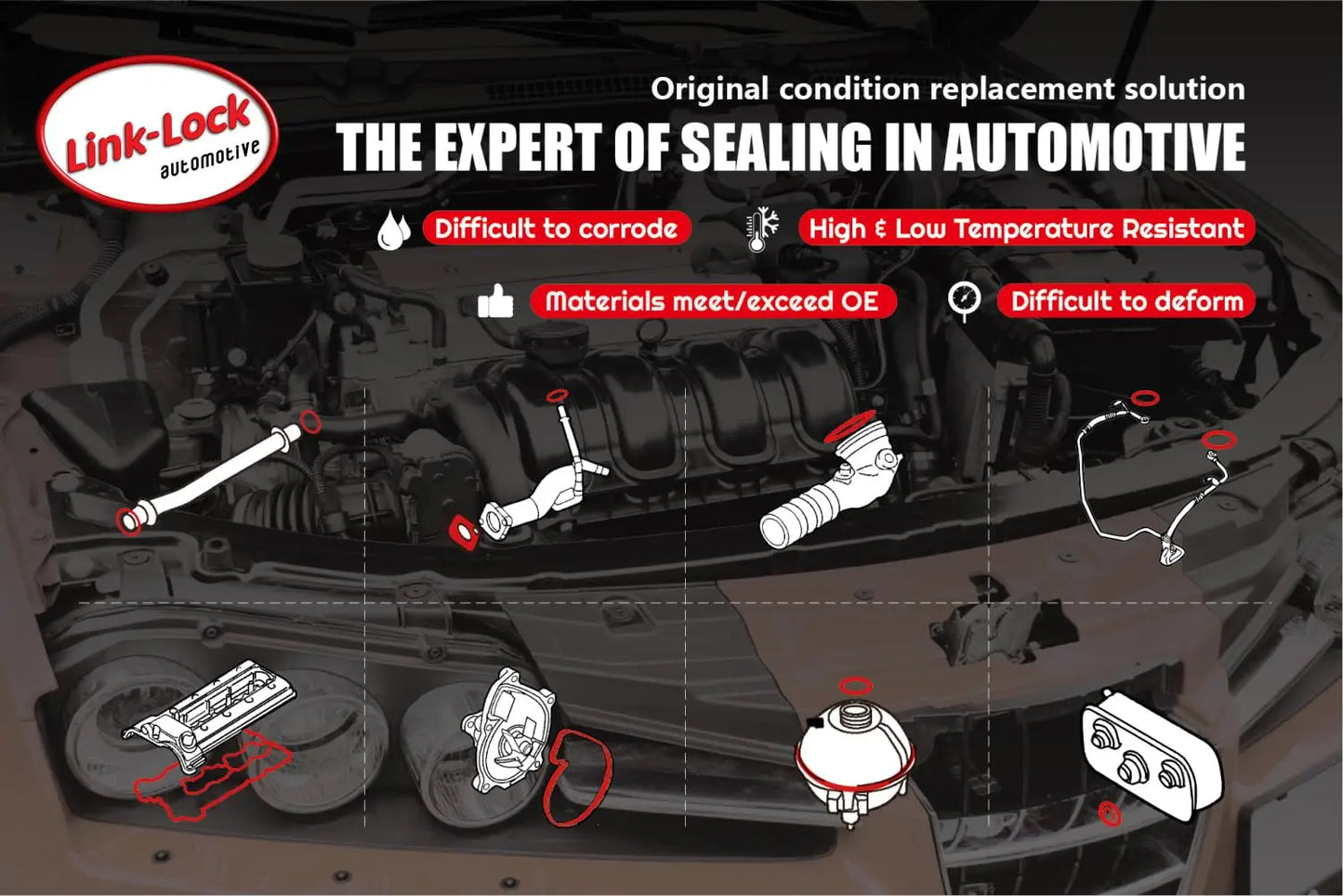 LINK-LOCK Crankshaft oil seal front Aluminium Timing cover 11148512597 11144751132 For BMW B38 F20 F56 F45 F39